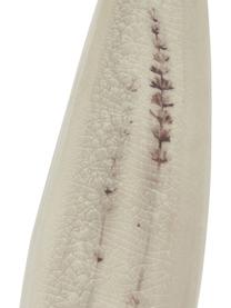 Piatto da portata fatto a mano con motivo erba Bea, Gres, Beige, Lung. 36 x Larg. 8 cm