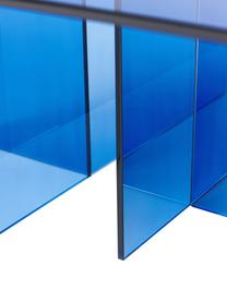 Skleněný konferenční stolek Anouk, Sklo, Modrá, transparentní, Š 102 cm, V 35 cm