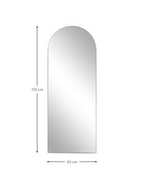 Espejo de pie de metal Francis, Parte trasera: tablero de fibras de dens, Espejo: cristal, Negro, An 65 x Al 170 cm