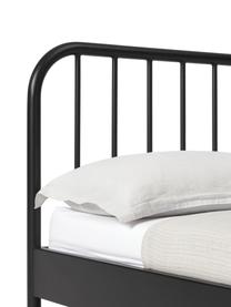 Łóżko z metalu Sanna, Metal malowany proszkowo, Czarny, S 140 x D 200 cm