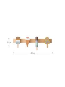 Appendiabiti Ice Creams, Legno di faggio, legno di loto, metallo, Legno di faggio, multicolore, Larg. 38 x Alt. 13 cm
