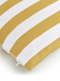 Gestreifte Kissenhülle Timon in Gelb/Weiß, 100% Baumwolle, Gelb, Weiß, B 40 x L 40 cm