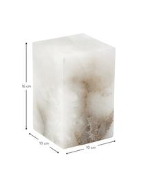 Buchstützen Nell, 2 Stück, Stein, Beige, marmoriert, B 10 x H 16 cm