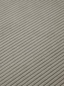 Modulaire bank Lennon (4-zits) in grijs van corduroy, Bekleding: corduroy (92% polyester, , Frame: massief grenenhout, FSC-g, Poten: kunststof De poten bevind, Corduroy grijs, B 327 x H 119 cm