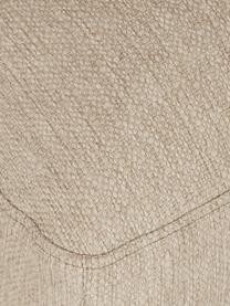 Voetenbank Tribeca in donkerbeige, Bekleding: 100% polyester, Frame: massief beukenhout, Poten: massief gelakt beukenhout, Stof donker beige, B 80 x H 40 cm