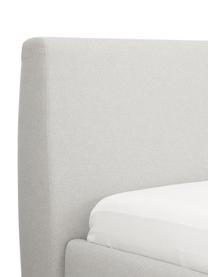 Lit matelassé Cloud, Tissu gris clair, larg. 140 x long. 200 cm