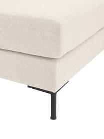 Rozkładana sofa narożna Luna (3-osobowa), Tapicerka: 100% poliester, certyfika, Stelaż: lite drewno bukowe, drewn, Nogi: metal galwanizowany, Beżowa tkanina, S 270 x G 184 cm, lewostronna