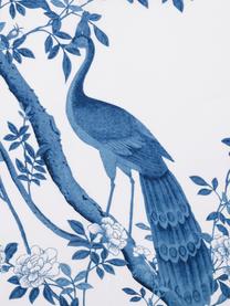 Pościel z perkalu Annabelle, Niebieski, biały, 240 x 220 cm + 2 poduszki 80 x 80 cm