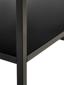 Table basse industrielle en métal noir Neptun, Métal, revêtement par poudre, Noir, larg. 90 x haut. 45 cm