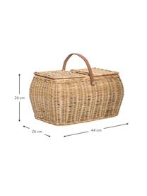 Ratanový koš na piknik Gor, Světle hnědá, Š 44 cm, V 26 cm