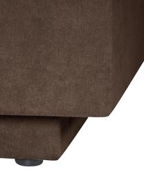 Lit à sommier tapissier brun avec rangement Livia, Tissu brun, larg. 140 x long. 200 cm, indice de fermeté 2