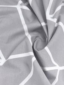 Baumwoll-Bettwäsche Mirja in Grau mit grafischem Muster, Webart: Renforcé Fadendichte 144 , Grau, gemustert, 200 x 200 cm + 2 Kissen 80 x 80 cm