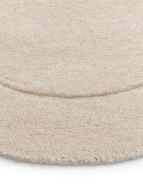 Alfombra artesanal de lana con forma orgánica Kadey, Parte superior: 100% lana con certificado, Reverso: 100% algodón Las alfombra, Beige, An 150 x L 230 cm (Tamaño M)