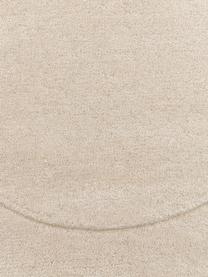 Handgetuft beige wollen vloerkleed Kadey in organische vorm, Onderzijde: 100% katoen Bij wollen vl, Beige, B 120 x L 180 cm (maat S)