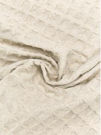Přehoz s vaflovou strukturou Panal, 100 % bavlna, Krémově bílá, Š 270 cm, D 280 cm (pro postele s rozměry až 200 x 200 cm)