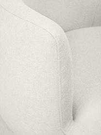 Design bouclé fauteuil Solomon in lichtbeige, Bekleding: 100% polyester, Frame: massief sparrenhout, FSC-, Poten: kunststof, Geweven stof lichtbeige, B 95 x D 80 cm