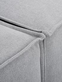 Divano componibile 4 posti con poggiapiedi Lennon, Rivestimento: 100% poliestere Con 115.0, Struttura: legno di pino massiccio, , Piedini: plastica, Tessuto grigio chiaro, Larg. 327 x Prof. 207 cm