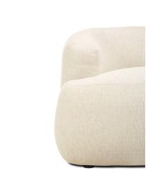Fotel Sofia, Tapicerka: 100% polipropylen Dzięki , Stelaż: lite drewno sosnowe, płyt, Nogi: tworzywo sztuczne, Kremowobiała tkanina, S 96 x G 82 cm