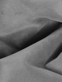 Samt-Ecksofa Moby in Grau mit Metall-Füßen, Bezug: Samt (Hochwertiger Polyes, Gestell: Massives Kiefernholz, Füße: Metall, pulverbeschichtet, Samt Grau, B 280 x T 160 cm, Eckteil links