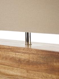 Tischlampe Rectangular aus Akazienholz, Lampenschirm: Baumwolle, Lampenfuß: Akazienholz, Akazienholz, Beige, B 33 x H 43 cm