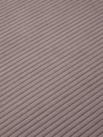 Modulares Sofa Lennon (4-Sitzer) mit Hocker in Braun aus Cord, Bezug: Cord (92% Polyester, 8% P, Gestell: Massives Kiefernholz, FSC, Füße: Kunststoff Die Füße befin, Cord Braun, B 327 x T 207 cm