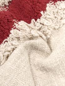 Kissenhülle Yule mit dekorativer Verzierung, 100 % Baumwolle, Beige, Rot, B 30 x L 50 cm