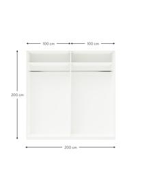 Modulární skříň s otočnými dveřmi Leon, šířka 200 cm, více variant, Bílá, Interiér Basic, výška 200 cm