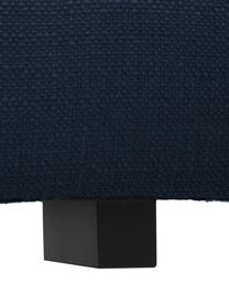 XXL hoekbank Tribeca in donkerblauw, Bekleding: 100% polyester, Frame: massief beukenhout, Poten: massief gelakt beukenhout, Geweven stof donkerblauw, B 405 x D 228 cm