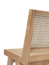 Houten stoel Sissi met Weens vlechtwerk, Frame: massief eikenhout, Licht hout met Weens vlechtwerk, B 46  x D 56 cm