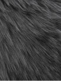 Tapis en peau de mouton lisse Oslo, Gris foncé, larg. 60 x long. 180 cm