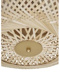 Designové stropní svítidlo z bambusu Evelyn, Světle hnědá, zlatá, Š 50 cm, V 20 cm