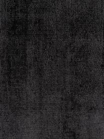 Handgeweven viscose loper Jane in antraciet-zwart, Onderzijde: 100% katoen, Antraciet, B 80 x L 200 cm