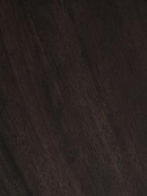 Ovale eettafel Luca met mangohout, Tafelblad: massief mangohout, gelakt, Frame: gecoat metaal, Donkerbruin, goudkleurig, B 240 x D 100 cm