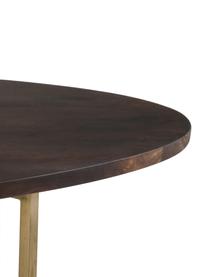 Oválný jídelní stůl z mangového dřeva Luca, Tmavě hnědá, zlatá, Š 240 cm, H 100 cm
