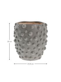 Cache-pot céramique Doelle, Céramique, Gris, Ø 20 x haut. 20 cm