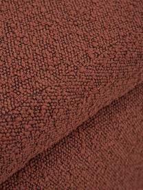 Puf de tejido bouclé Winou, Tapizado: 100% poliéster Alta resis, Cuerpo: madera contrachapada, met, Rojo indio, An 50 x Al 48 cm