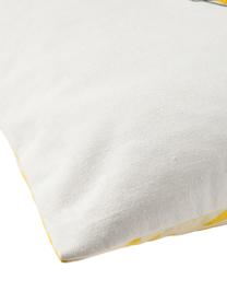 Funda de cojín doble cara bordada Maren, 100% algodón, Blanco, dorado, rosa, An 45 x L 45 cm