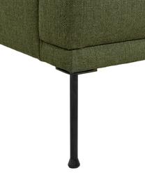 Chaise longue con piedini in metallo Fluente, Rivestimento: 100% poliestere Con 40.00, Struttura: legno di pino massiccio, Piedini: metallo verniciato a polv, Tessuto verde scuro, Larg. 202 x Prof. 85 cm, schienale a sinistra