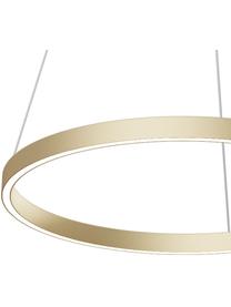 Veľká závesná LED lampa Rim, Odtiene zlatej, Ø 60 x V 40 cm