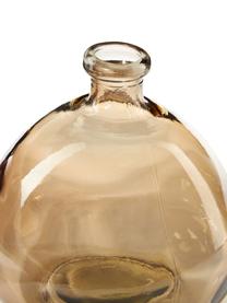 Jarrón botella de vidrio Dina, Vidrio reciclado con certificado GRS, Ámbar, Ø 20 x Al 23