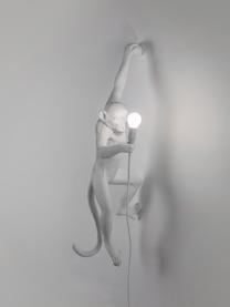 Applique di design Monkey, Lampada: resina sintetica, Bianco, Alt. 77 x Larg. 37 cm