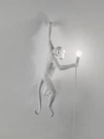 Applique di design Monkey, Lampada: resina sintetica, Bianco, Alt. 77 x Larg. 37 cm
