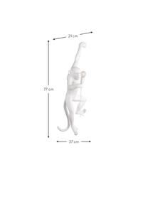 Design Wandleuchte Monkey, Weiß, 37 x 77 cm