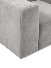 Fauteuil lounge gris argenté Lena, Tissu gris argent, larg. 134 x prof. 106 cm
