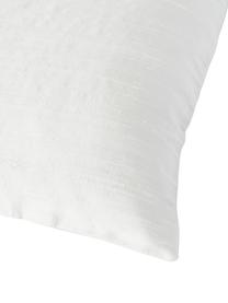 Kussenhoes Aryane van katoen zijdemix, Wit, B 45 x L 45 cm