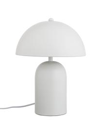 Kleine retro tafellamp Walter in wit, Lampenkap: metaal, Lampvoet: metaal, Mat wit, Ø 25 x H 33 cm