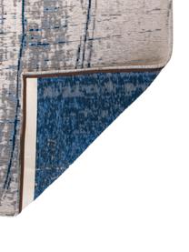 Tapis design à poils ras Griff, Bleu, gris, beige, larg. 80 x long. 150 cm (taille XS)