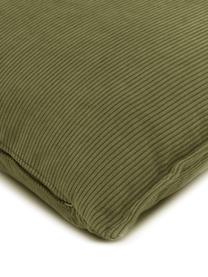 Cuscino arredo in velluto a coste Lennon, Rivestimento: velluto a coste (92% poli, Velluto a coste verde, Larg. 60 x Lung. 60 cm