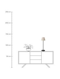 Velký stolní lampa Cozy, Béžová, černá, Ø 18 cm, V 63 cm