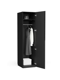 Modularer Drehtürenschrank Leon, 50 cm Breite, mehrere Varianten, Korpus: Spanplatte, FSC-zertifizi, Schwarz, Classic Interior, B 50 x H 236 cm